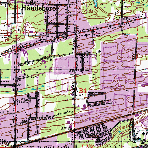 Topographic Map of Saint Francis Anglican Church, MS
