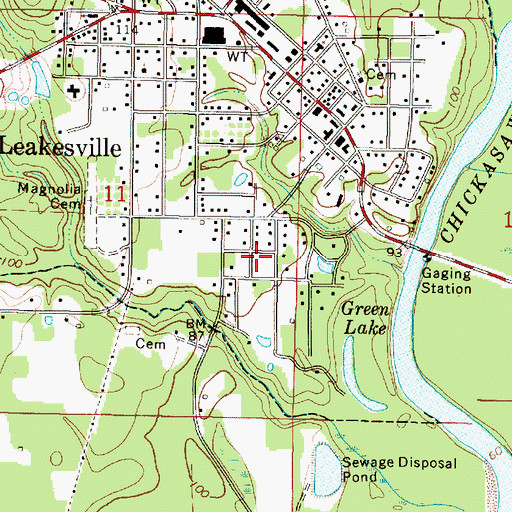Topographic Map of Faith Associate Reformed Presbyterian Church, MS