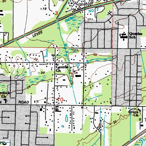 Topographic Map of Saint Thomas Catholic Church, MS