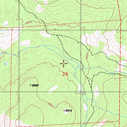 Topographic Map of East Fork Big Creek, CA