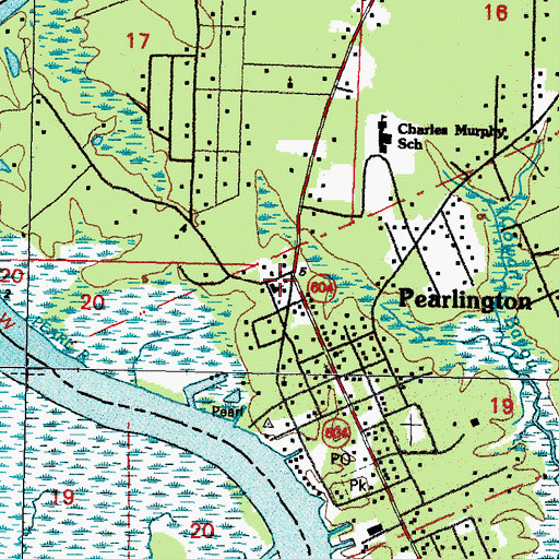 Topographic Map of First Southern Baptist Church, MS
