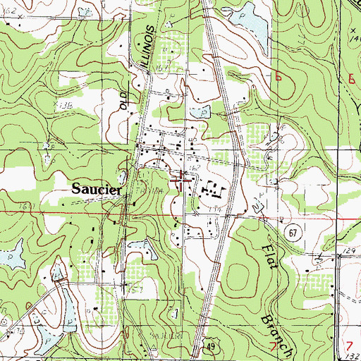 Topographic Map of Faithview Baptist Church, MS