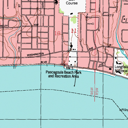 Topographic Map of Shingle Mill Landing, MS