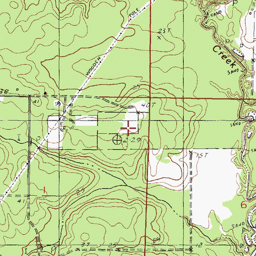 Topographic Map of The Preserve Golf Club, MS