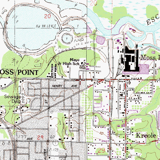 Topographic Map of Holy Faith Full Gospel Church, MS