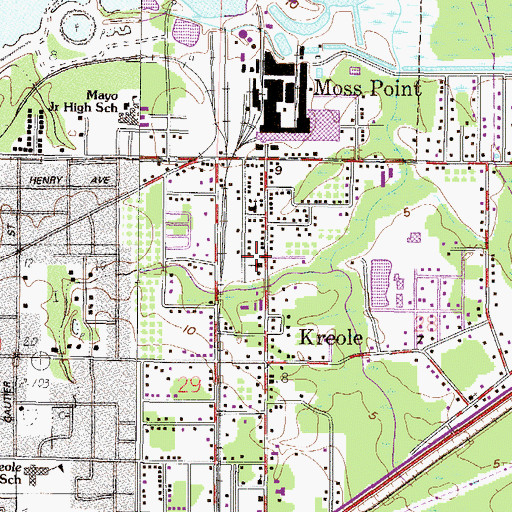 Topographic Map of Rhema Word International Fellowship Church, MS