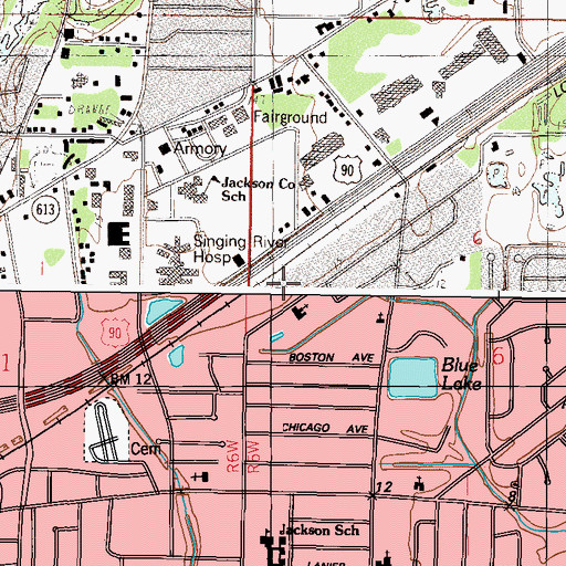 Topographic Map of Salvation Army, MS