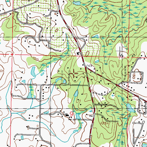 Topographic Map of Vidalia Road Mobile Home Park, MS