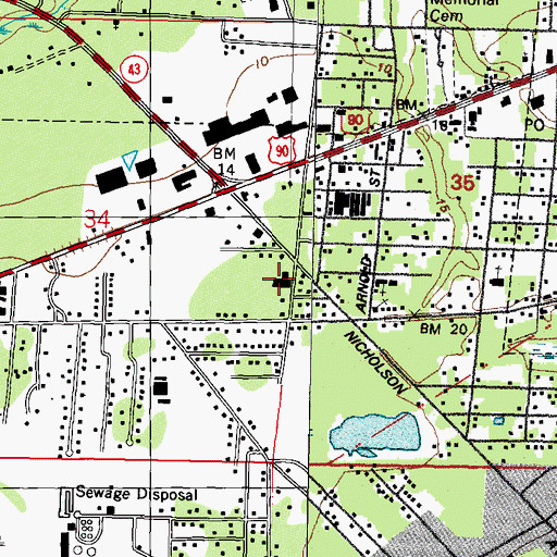 Topographic Map of The Church of Jesus Christ of Latter Day Saints, MS