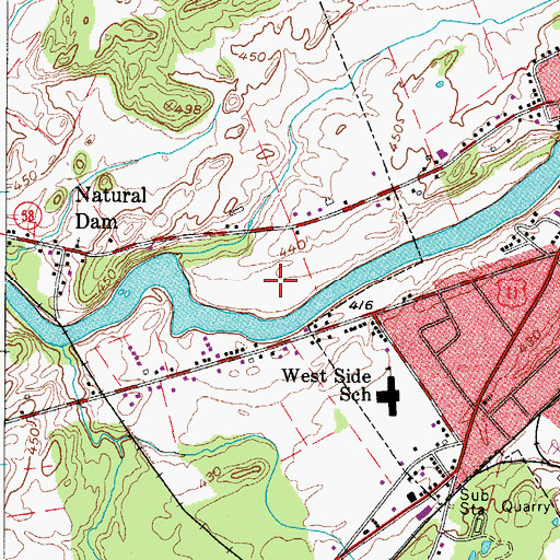 Topographic Map of Gouverneur Village Wastewater Treatment Facility, NY