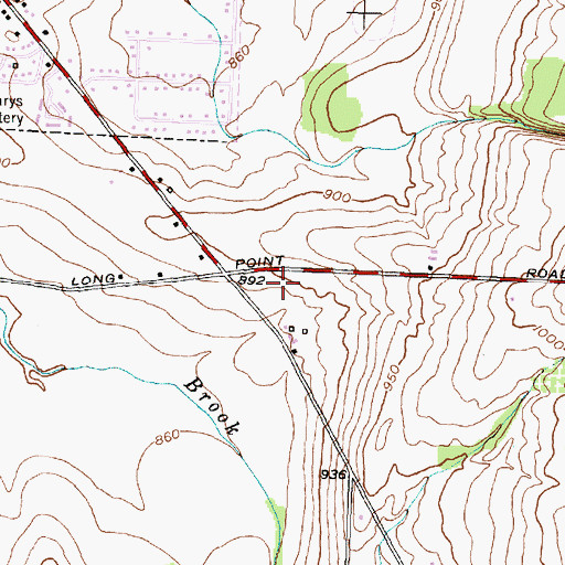 Topographic Map of Genesee Country Christian School, NY