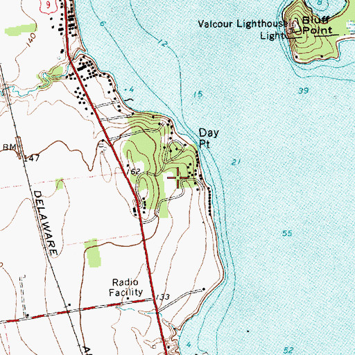 Topographic Map of Valcour Sewer District Wastewater Treatment Plant, NY