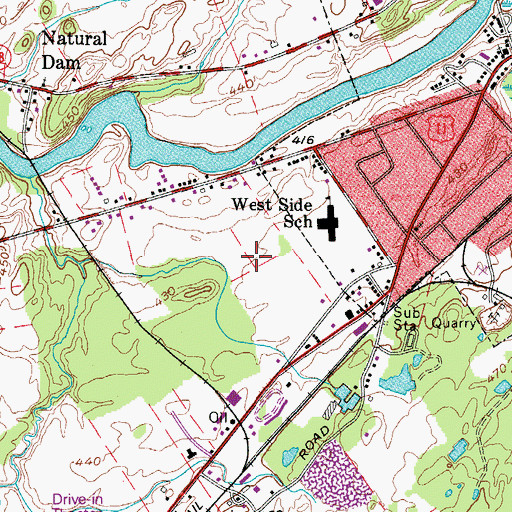 Topographic Map of Gouverneur Town Sewer District 1 Sewage Treatment Plant, NY