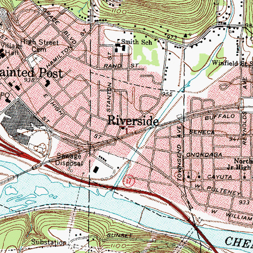Topographic Map of Hope Christian Academy, NY