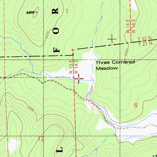 Topographic Map of East Fork Carman Creek, CA