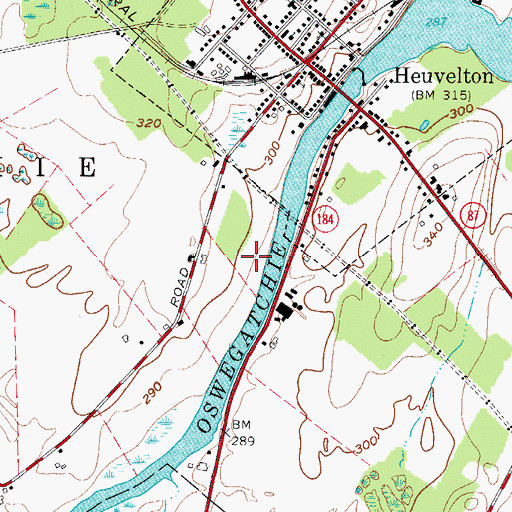 Topographic Map of Heuvelton Village Water Pollution Control Plant, NY