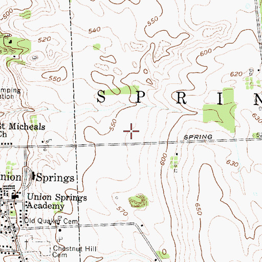 Topographic Map of Frontenac Seventh Day Adventist School, NY