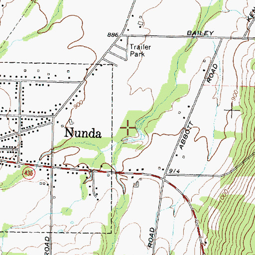 Topographic Map of Nunda Village Sewage Treatment Plant, NY