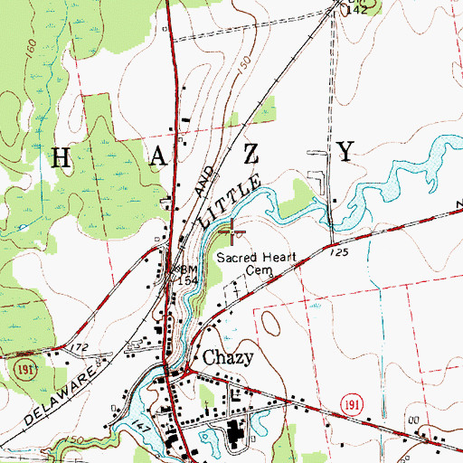 Topographic Map of Chazy Town Wastewater Treatment Facility, NY