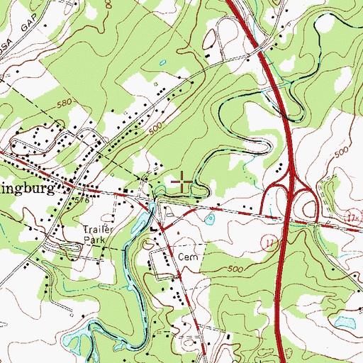 Topographic Map of Bloomingburg Village Wastewater Treatment Plant, NY