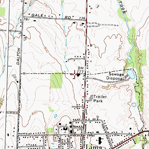 Topographic Map of Lima Christian School, NY