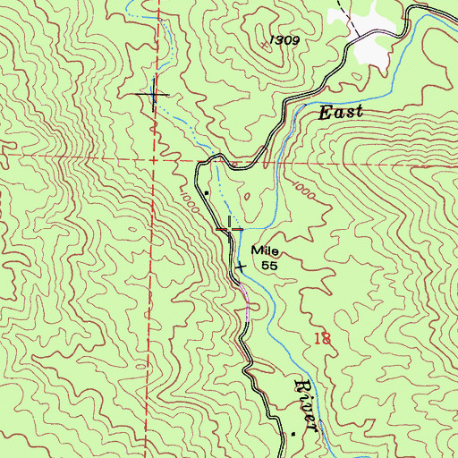 Topographic Map of East Fork Chowchilla River, CA