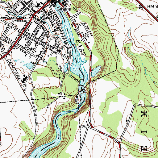 Topographic Map of Dolgeville Wastewater Treatment Plant, NY