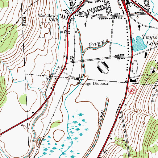 Topographic Map of Hamilton Village Water Pollution Control Plant, NY