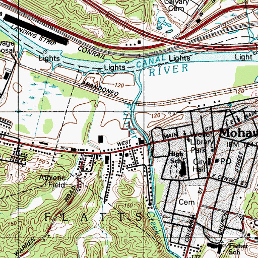 Topographic Map of Herkimer County Sewer District Wastewater Treatment Facility, NY