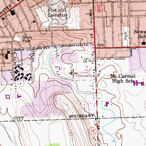 Topographic Map of Tyburn Academy - Mary Immaculate, NY