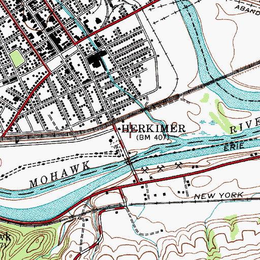 Topographic Map of Herkimer Village Wastewater Treatment Plant, NY