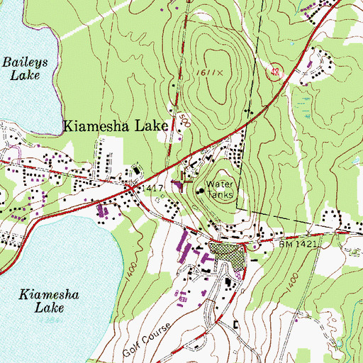 Topographic Map of Hebrew Day School of Sullivan and Ulster, NY