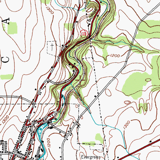 Topographic Map of Madison County Sewer District Cazenovia Wastewater Treatment Plant, NY