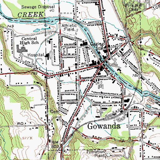 Topographic Map of Immanuel Christian School, NY