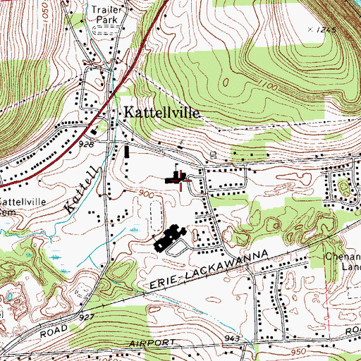 Topographic Map of Charlotte Kenyon Elementary School, NY