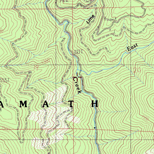 Topographic Map of East Fork Deadwood Creek, CA