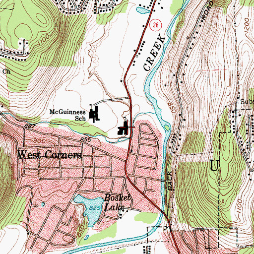 Topographic Map of Linnaeus W West Primary School, NY