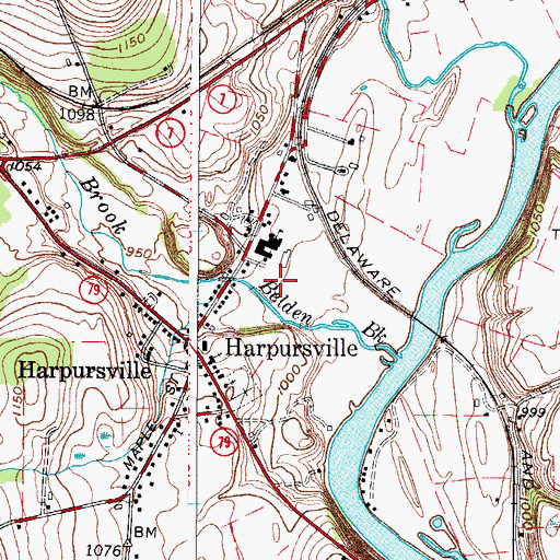 Topographic Map of W A Olmsted Elementary School, NY