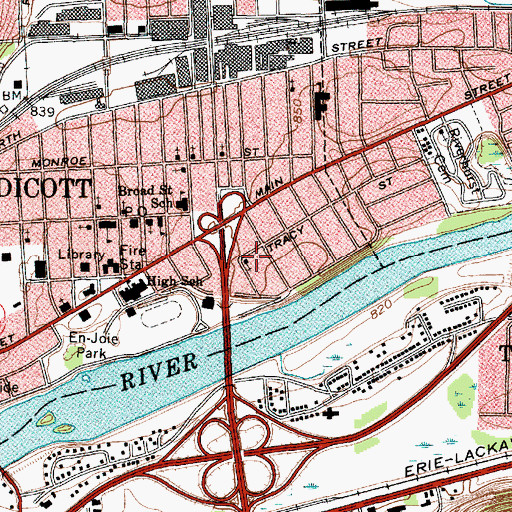 Topographic Map of Abundant Life Tabernacle, NY
