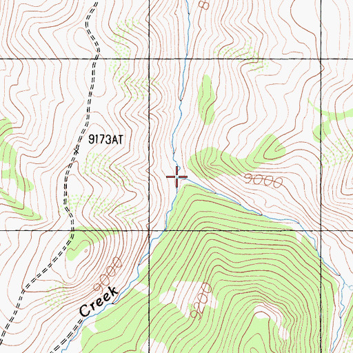 Topographic Map of East Fork Desert Creek, CA