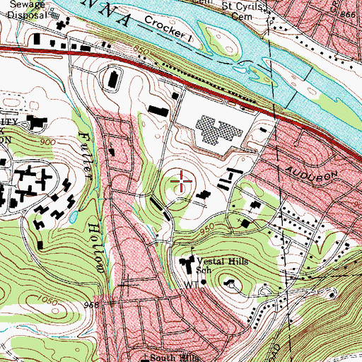 Topographic Map of Christ the King Lutheran Church, NY