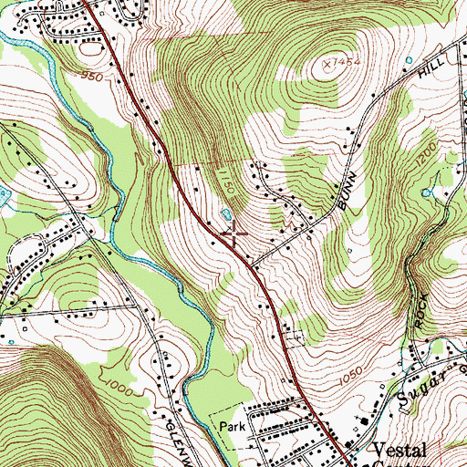 Topographic Map of Christ's Church of the Southern Tier, NY