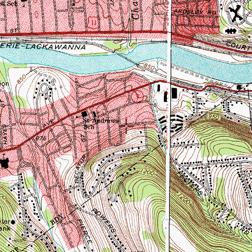 Topographic Map of Church of God and Saints, NY