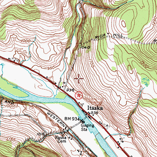 Topographic Map of Countryside Christian Chapel, NY