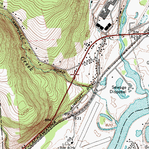 Topographic Map of Endicott Family Bible Church, NY