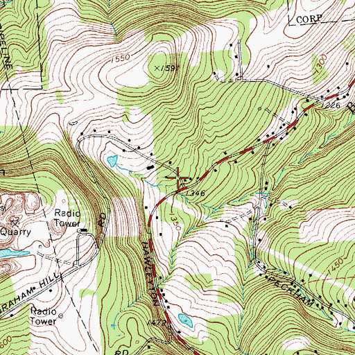 Topographic Map of Faith Bible Church, NY