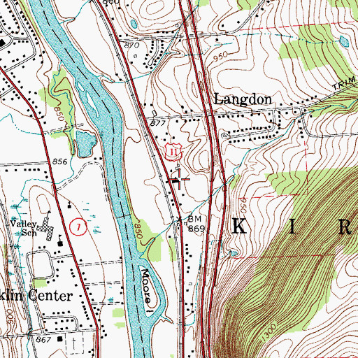 Topographic Map of First Christian Church, NY