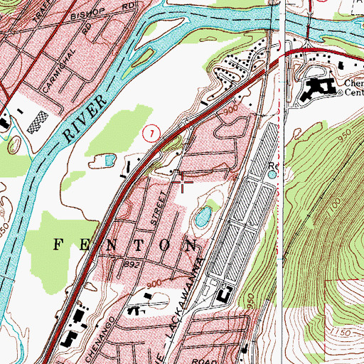 Topographic Map of First Church of the Nazarene, NY
