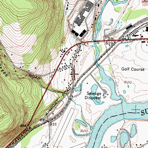 Topographic Map of Glendale Baptist Church, NY