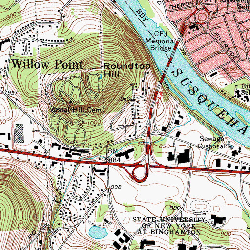 Topographic Map of Greek Orthodox Church, NY